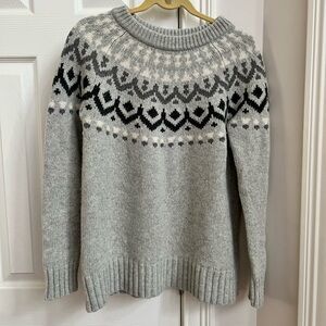 Used JCrew size M wool blend fair isle sweater